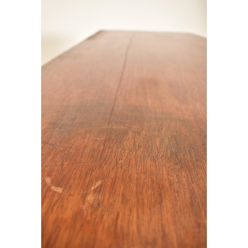 486 - A 19th century mahogany bow fronted chest of drawers. The chest having a chamfered edge top over two... 