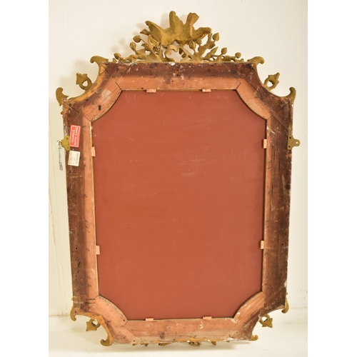 605 - A large Italian Venetian 19th century gilt gesso & wood wall hanging mirror. The mirror having an in... 