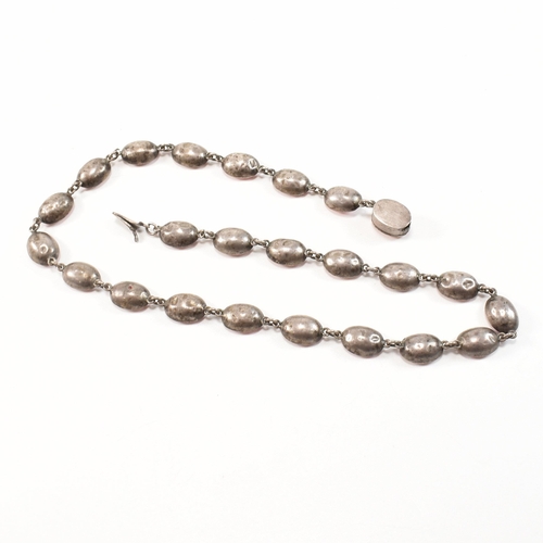 A 18th 19th century silver and paste riviere necklace. The Georgian ...