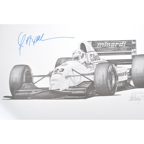 204 - Automobilia - a 1993 Minardi Motor Racing and Formula One car interest posters signed by Christian F... 