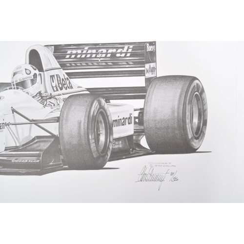 204 - Automobilia - a 1993 Minardi Motor Racing and Formula One car interest posters signed by Christian F... 