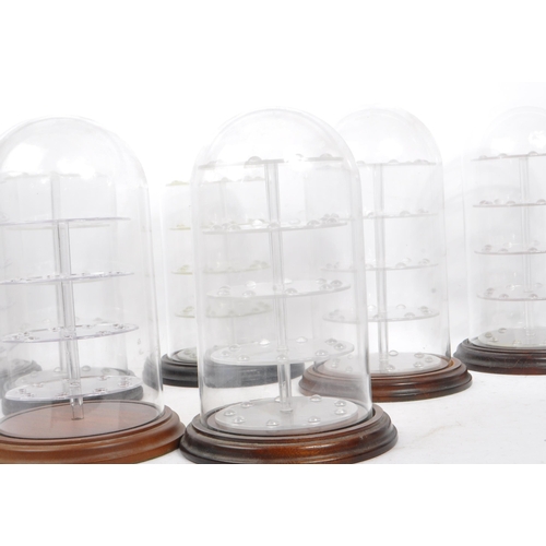 278 - A collection of seven vintage / mid 20th Century glass & plastic display domes. All converted to hou... 