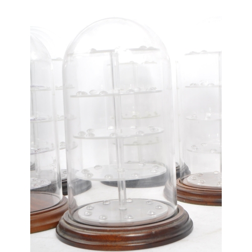 278 - A collection of seven vintage / mid 20th Century glass & plastic display domes. All converted to hou... 