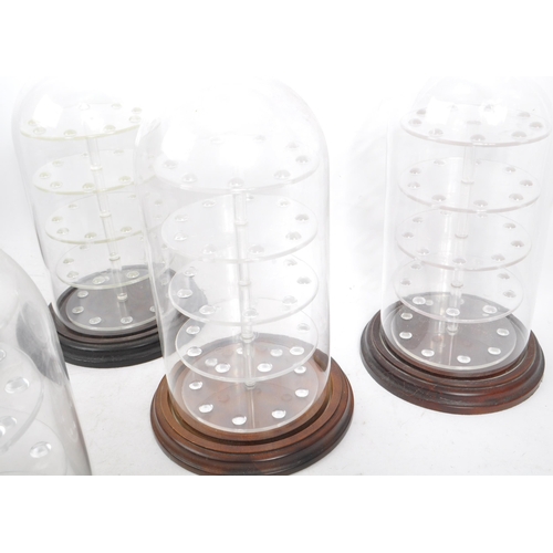 278 - A collection of seven vintage / mid 20th Century glass & plastic display domes. All converted to hou... 