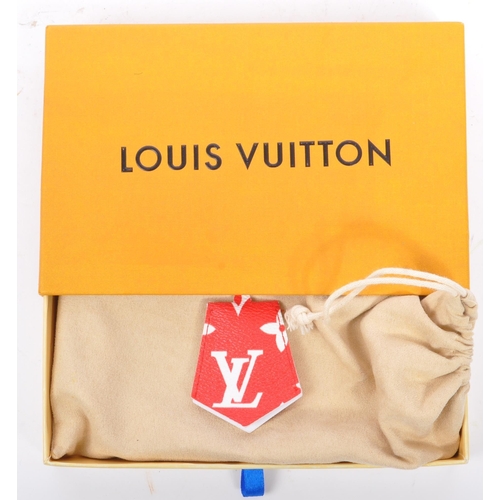 383 - A red / gold Louis Vuitton X Supreme iPhone case in original box and dust jacket.  From the 2017 Lou... 