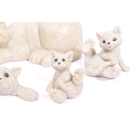 384 - Second Nature Design - Quarry Critter - Collection of stoneware / giftware cat ornaments / sculpture... 