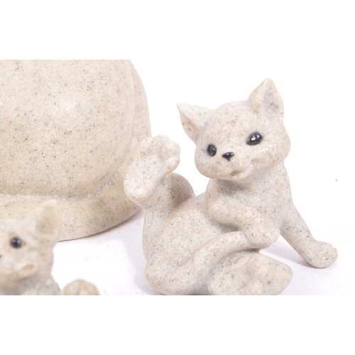 384 - Second Nature Design - Quarry Critter - Collection of stoneware / giftware cat ornaments / sculpture... 