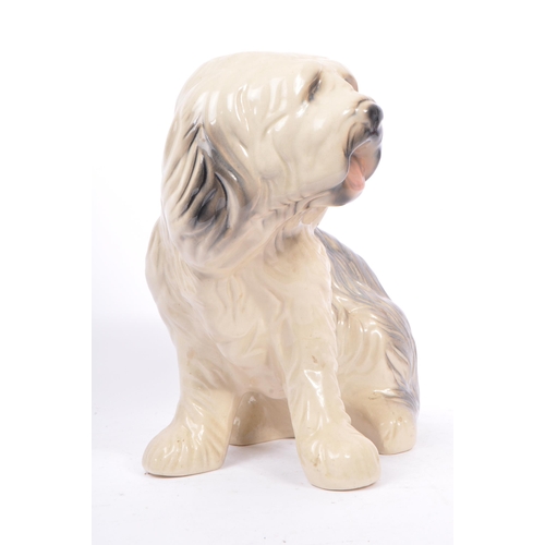 102 - A large vintage later 20th century 1970's ceramic porcelain old English sheep dog in the manner of B... 