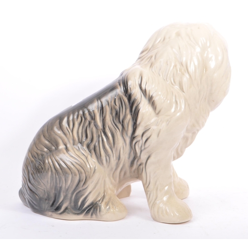 102 - A large vintage later 20th century 1970's ceramic porcelain old English sheep dog in the manner of B... 