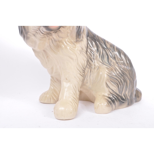 102 - A large vintage later 20th century 1970's ceramic porcelain old English sheep dog in the manner of B... 