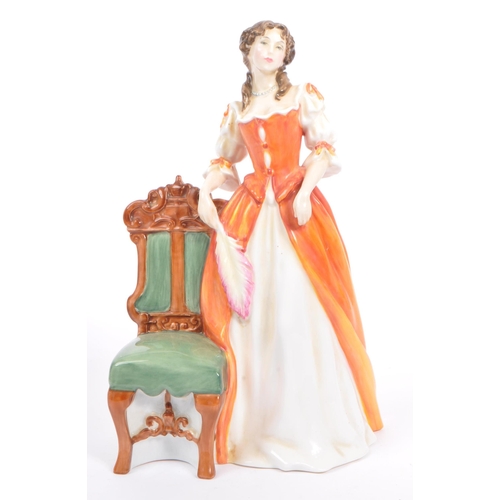 12 - Royal Doulton - A collection of eight mid 20th century porcelain table ware female figurines. Includ... 