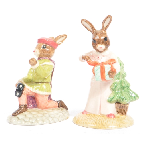 123 - Royal Doulton - Bunnykins - Collection of porcelain china bunny figures / statues. Comprising of Rom... 