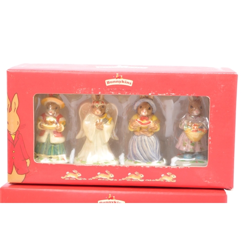 126 - Royal Doulton - Bunnykins - Collection of porcelain china bunny figures / statues. Including, Christ... 