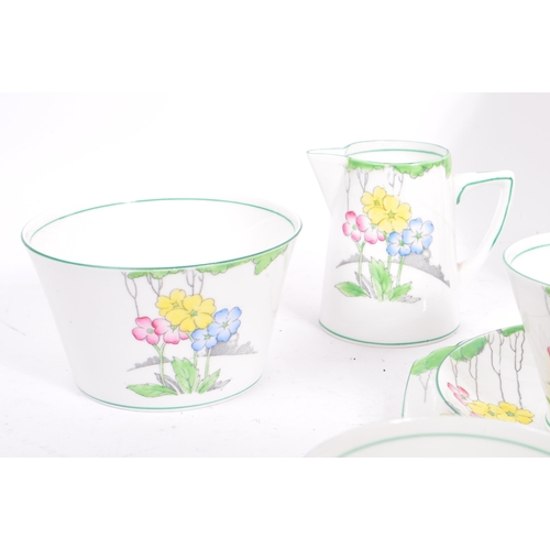 136 - Heathcote Fine China - An early 20th century circa 1930s hand painted Art Deco 'Lea Pattern' Tea Ser... 