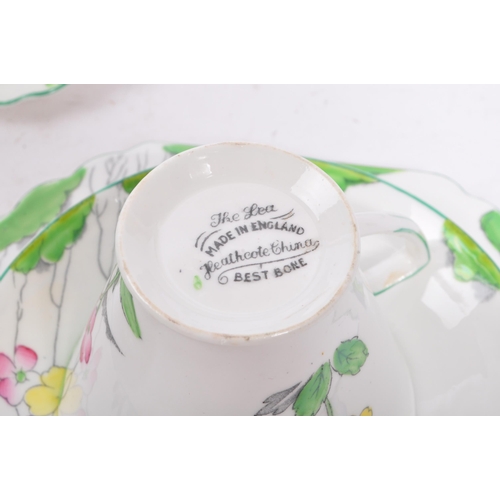 136 - Heathcote Fine China - An early 20th century circa 1930s hand painted Art Deco 'Lea Pattern' Tea Ser... 