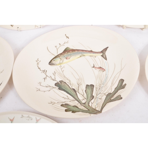 143 - Johnson Brothers - A set of six fish design plates set. Comprising of six large fish plates made in ... 