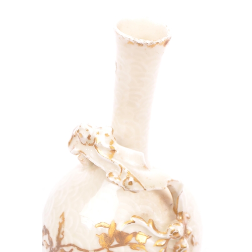 157 - Jean Pouyat Limoges, France - An early 20th century gilt enamel hand painted porcelain vase. The vas... 