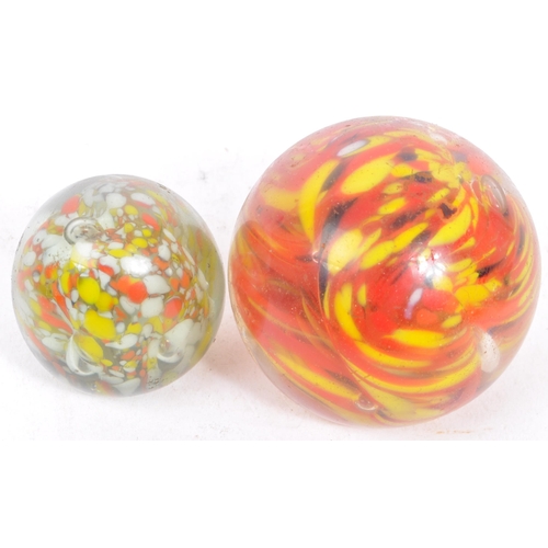 166 - An assortment of six mid century / vintage studio art glass paperweights. Comprising of multi colour... 