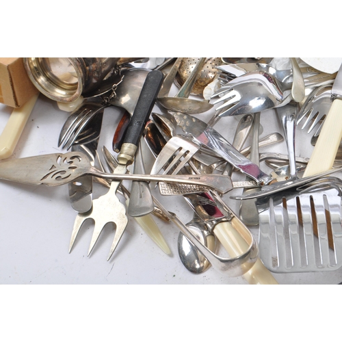 195 - A large collection of 20th century silver plate and stainless steel cutlery. The collection to inclu... 