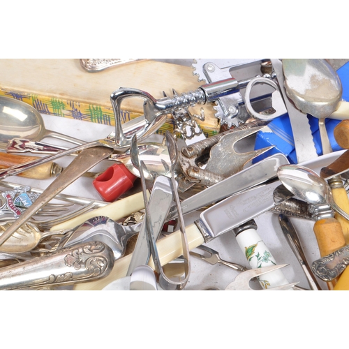 195 - A large collection of 20th century silver plate and stainless steel cutlery. The collection to inclu... 