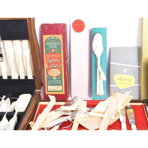 196 - A large collection of 20th century silver plate and stainless steel cutlery. The collection to inclu... 