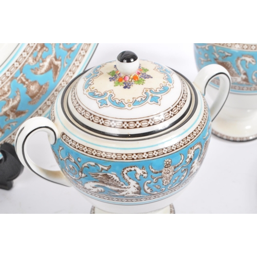 2 - Wedgwood - Florentine - A vintage 20th century porcelain china tea service set. Comprising of teapot... 