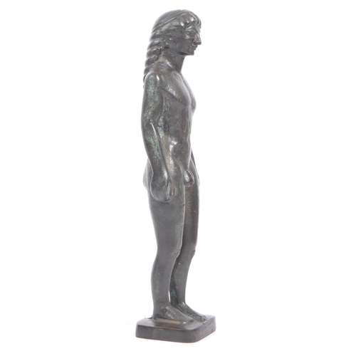 206 - Ancient Egypt - A 20th century ancient Greek free standing bronze statue, depicting a nude Kroisos K... 