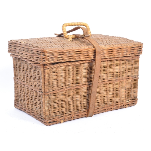 208 - Automobile Interest - An early 20th century 1930's wicker picnic - basket camping set. The set inclu... 