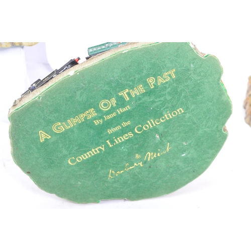 238 - Danbury Mint - Country Lines Collection - Collection of vintage 20th century resin railway / train s... 