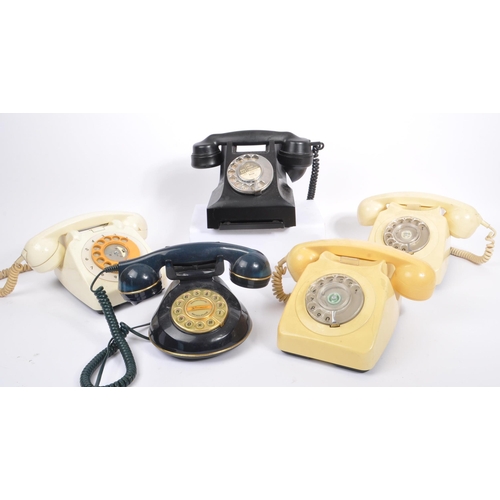 243 - A collection of mid to late 20th century ring dial telephones. To include, The Knightsbridge, and ot... 