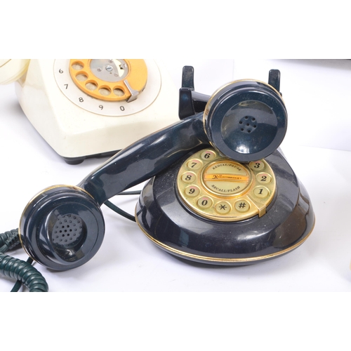 243 - A collection of mid to late 20th century ring dial telephones. To include, The Knightsbridge, and ot... 