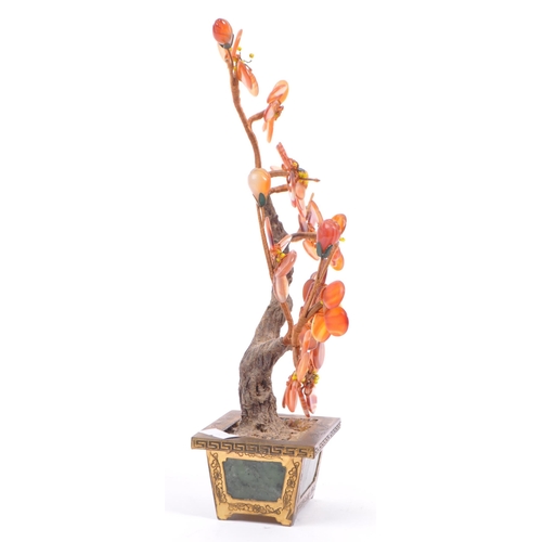 247 - An early 20th century circa 1920s agate tree of life ornamental bonsai style decoration. The tree ha... 