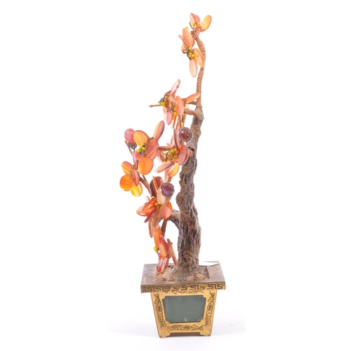 247 - An early 20th century circa 1920s agate tree of life ornamental bonsai style decoration. The tree ha... 