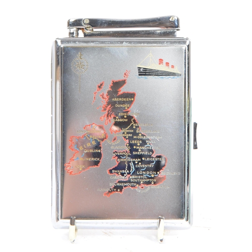 255 - A collection of seven early to mid 20th century silver plated & brass cigarette cases. To include an... 