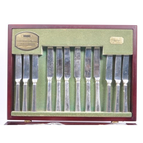 275 - Cased canteen of Viners Harley Elegance 52 piece silver plated cutlery canteen service for six. Mark... 