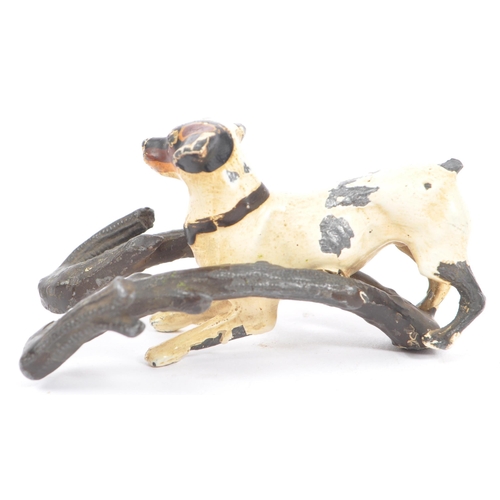 290 - An early 20th century Austrian cold painted figure of a terrier dog. Measures approx. 7cm long.