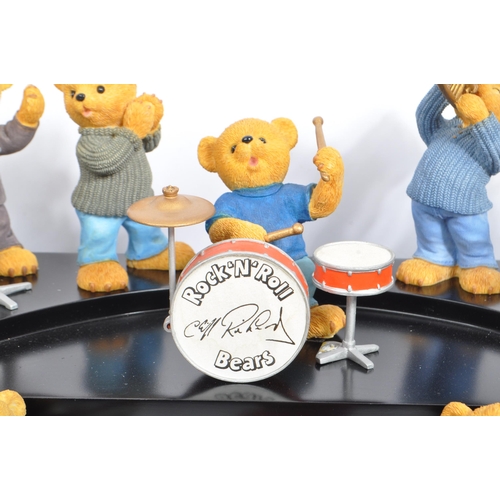 296 - Cliff Richard's - Rock N Roll Bears - A collection of Danbury Mint rock n roll bears playing instrum... 