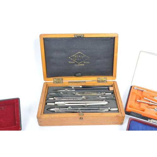 317 - A collection of draftsman's / engineers workman tools / instruments and measuring items. Comprising ... 