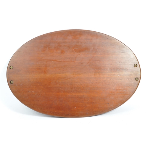 335 - An early 20th century circa 1920s mahogany and inlaid butlers' tray. Inlaid tray with gallery surrou... 