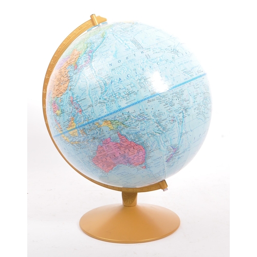 337 - Replogle World Nation Globe - A late 20th century desk top world rotating globe. Spherical form with... 