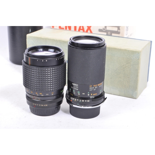 343 - A large collection of 20th century 35mm SLR camera lenses. The collection having examples of multipl... 