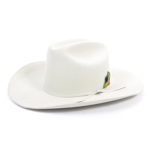 346 - Resistol - A contemporary made in America, Texas boxed Stetson / cowboy hat. Self conforming, 4 xxxx... 