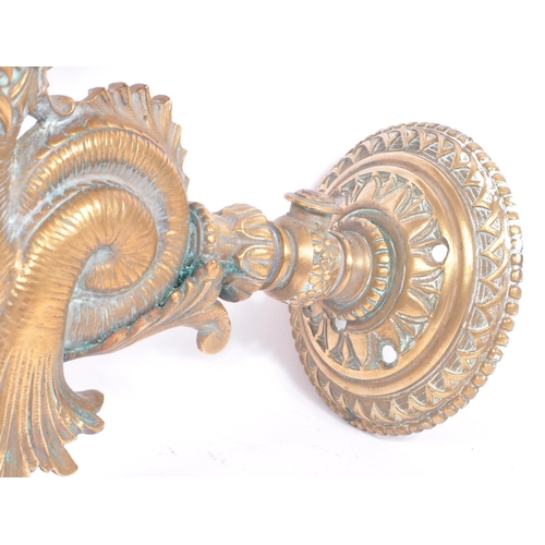 353 - An early 20th century circa 1930s mythical mythological siren / mermaid brass wall sconce. The sconc... 