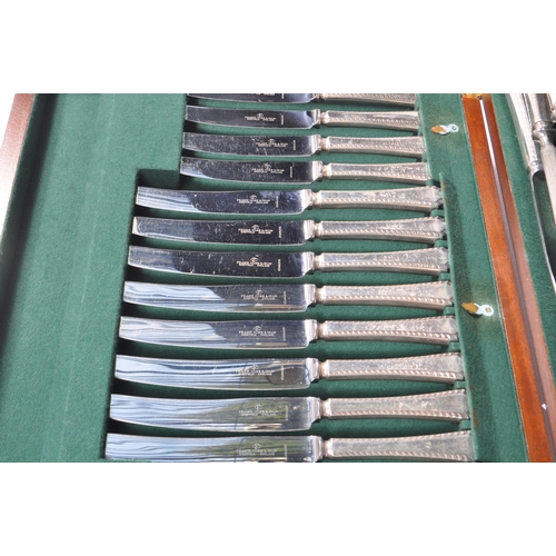 355 - Frank Cobb & Co. - A 1972 Frank Cobb & Co. sixty three piece EPNS Gadroon pattern cutlery canteen. T... 