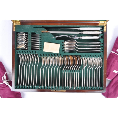 355 - Frank Cobb & Co. - A 1972 Frank Cobb & Co. sixty three piece EPNS Gadroon pattern cutlery canteen. T... 