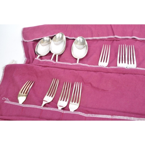 355 - Frank Cobb & Co. - A 1972 Frank Cobb & Co. sixty three piece EPNS Gadroon pattern cutlery canteen. T... 