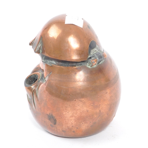 359 - A 19th century Japanese copper plated bronze Daruma inkwell. The inkwell in the form of Japanese Zen... 