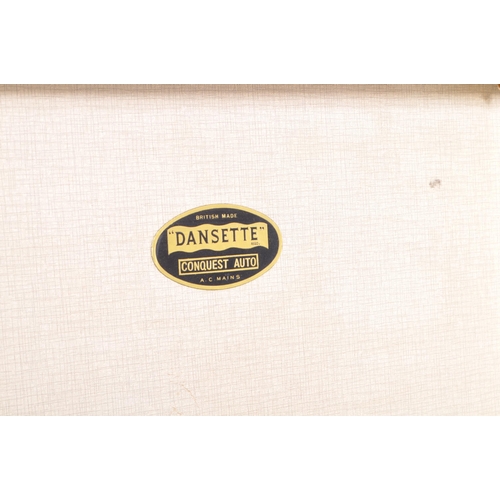 401 - Dansette - British made mid 20th century vinyl record player. Conquest audio, on a two ton case with... 