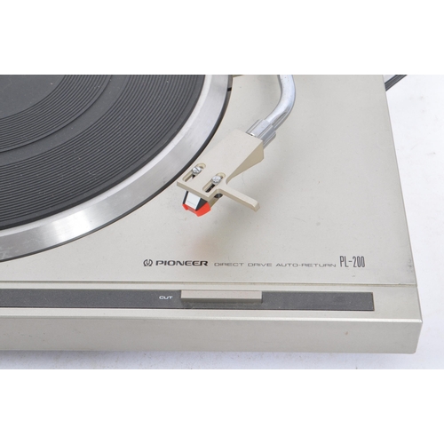 411 - Pioneer - A vintage 20th century record player / turntable. Model number PL-200 direct drive  stereo... 