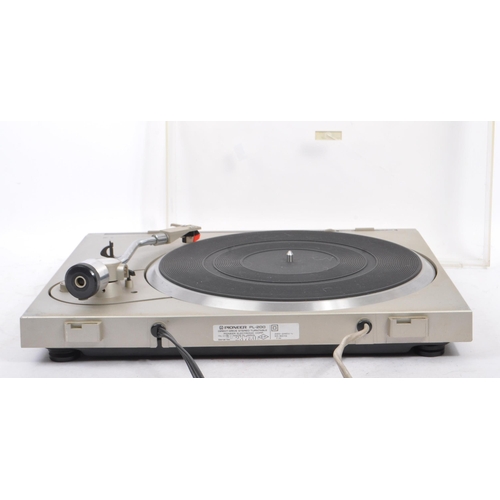 411 - Pioneer - A vintage 20th century record player / turntable. Model number PL-200 direct drive  stereo... 